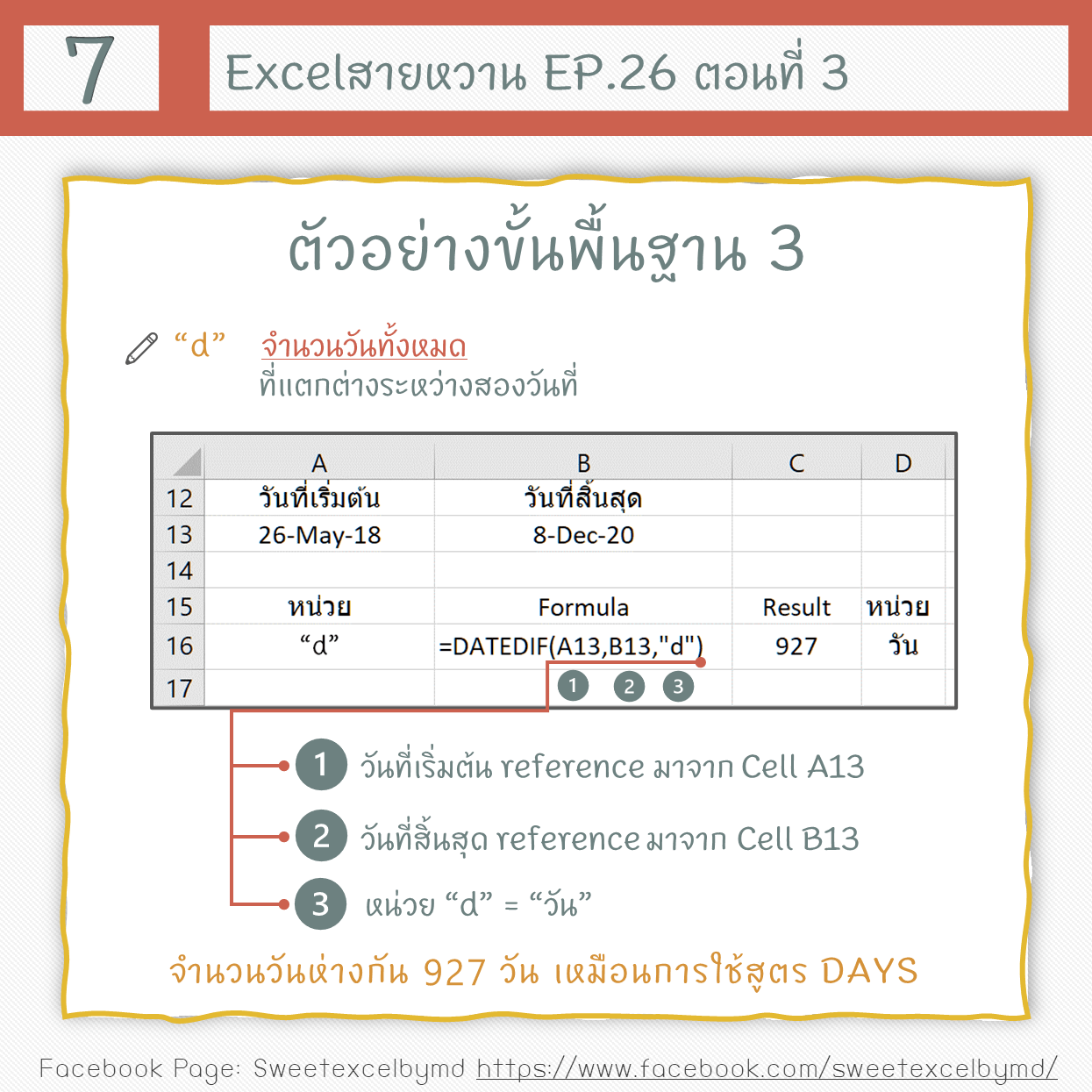 สูตรคํานวณอายุ excel