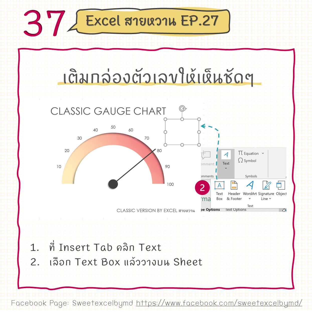 วิธีทํา gauge chart