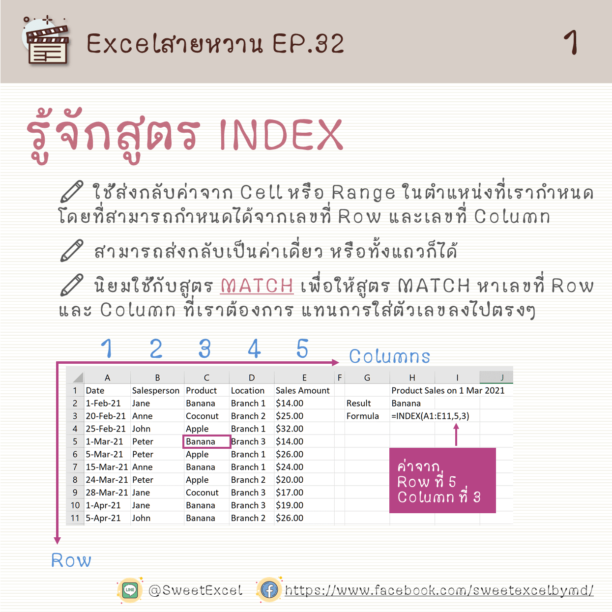 สูตร match index excel