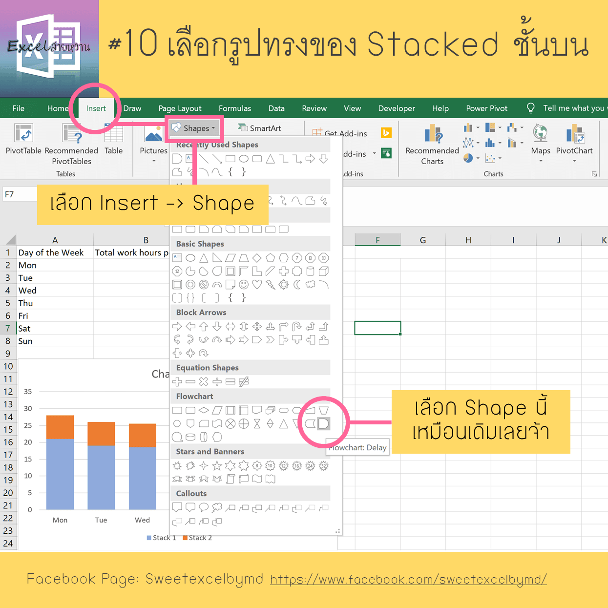 วิธีเปลี่ยนกราฟแท่งเป็นกราฟเท่ห์ 10
