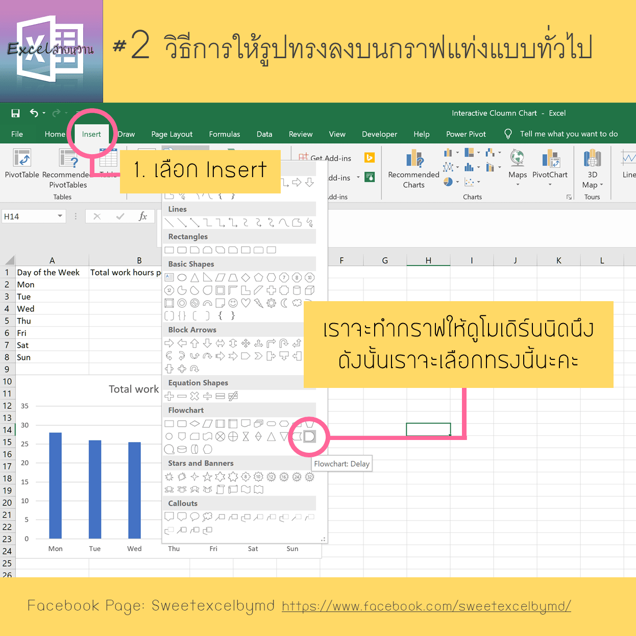 วิธีเปลี่ยนกราฟแท่งเป็นกราฟเท่ห์ 2
